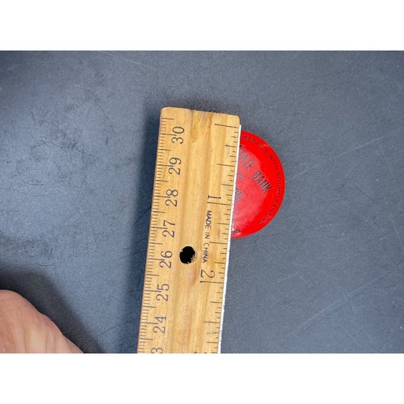 VTG State Bank of Gibbon Minnesota Pocket Metal Tape Measure Double Sided Insura - Picture 6 of 7